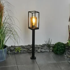 Lampes Vintages & Rétros-hofstein Borne lumineuse Palanga Noir, 1 lumière