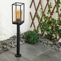 Lampes Vintages & Rétros-hofstein Borne lumineuse Palanga Noir, 1 lumière