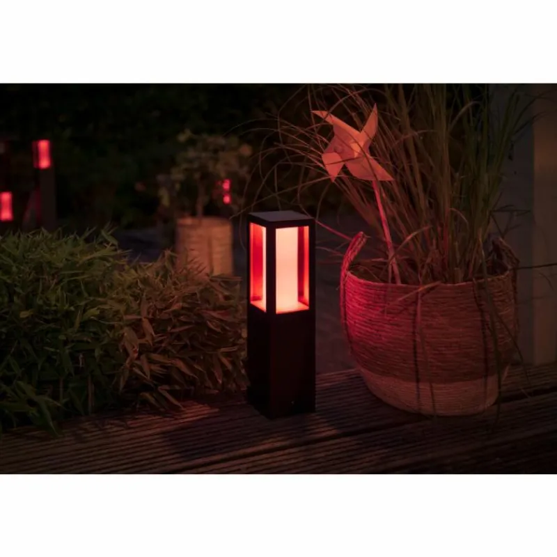 Luminaires Philips Borne lumineuse Philips Hue Ambiance White & Color Impress LED Noir, 1 lumière, Changeur de couleurs