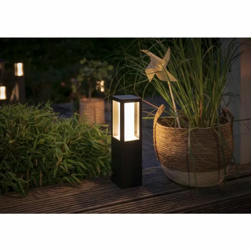 Luminaires Philips Borne lumineuse Philips Hue Ambiance White & Color Impress LED Noir, 1 lumière, Changeur de couleurs