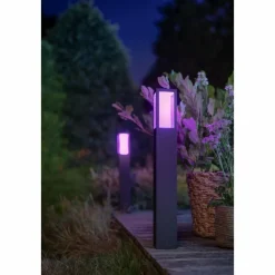 Luminaires Philips Borne lumineuse Philips Hue Ambiance White & Color Impress LED Noir, 1 lumière, Changeur de couleurs