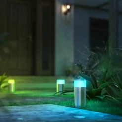 Luminaires Philips Borne lumineuse Philips Hue Calla LED Aluminium, 1 lumière, Changeur de couleurs