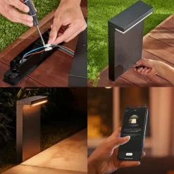 Luminaires Philips Borne lumineuse Philips Hue Nyro LED Noir, 1 lumière, Changeur de couleurs