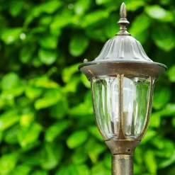 Luminaires Rustiques-hofstein Borne lumineuse Ribadeo Brun doré, 1 lumière