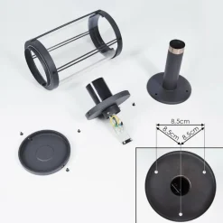 Lampes Vintages & Rétros-hofstein Borne lumineuse Riola Anthracite, 1 lumière