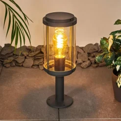 Lampes Vintages & Rétros-hofstein Borne lumineuse Riola Anthracite, 1 lumière