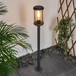 Lampes Vintages & Rétros-hofstein Borne lumineuse Riola Anthracite, 1 lumière