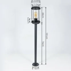 Lampes Vintages & Rétros-hofstein Borne lumineuse Riola Anthracite, 1 lumière