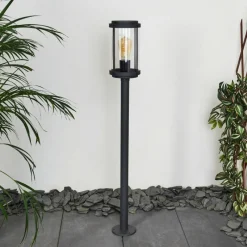 Lampes Vintages & Rétros-hofstein Borne lumineuse Riola Anthracite, 1 lumière
