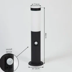 hofstein Borne lumineuse Ruti Noir, 1 lumière, Détecteur de mouvement