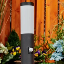 hofstein Borne lumineuse Ruti Noir, 1 lumière, Détecteur de mouvement