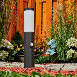 hofstein Borne lumineuse Ruti Noir, 1 lumière, Détecteur de mouvement