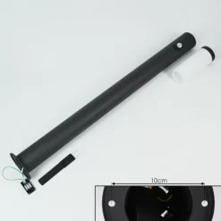 hofstein Borne lumineuse Ruti Noir, 1 lumière, Détecteur de mouvement