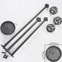 hofstein Borne lumineuse Saaseg Noir, 3 lumières