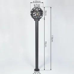 hofstein Borne lumineuse Saaseg Noir, 1 lumière