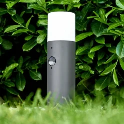 hofstein Borne lumineuse Schafhaus Anthracite, 1 lumière, Détecteur de mouvement