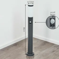 hofstein Borne lumineuse Sessa Anthracite, 1 lumière, Détecteur de mouvement