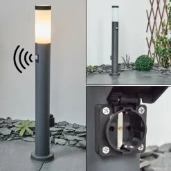 hofstein Borne lumineuse Sessa Anthracite, 1 lumière, Détecteur de mouvement