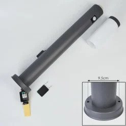 hofstein Borne lumineuse Sessa Anthracite, 1 lumière, Détecteur de mouvement