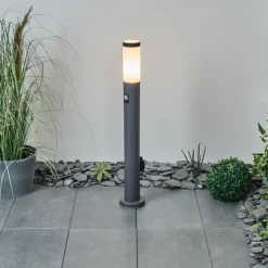 hofstein Borne lumineuse Sessa Anthracite, 1 lumière, Détecteur de mouvement