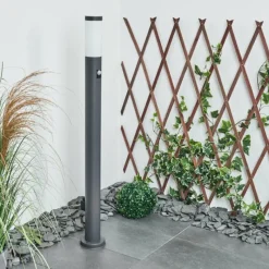 hofstein Borne lumineuse Sessa Anthracite, 1 lumière, Détecteur de mouvement