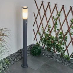 hofstein Borne lumineuse Sessa Anthracite, 1 lumière, Détecteur de mouvement