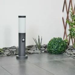 hofstein Borne lumineuse Sessa Anthracite, 1 lumière, Détecteur de mouvement