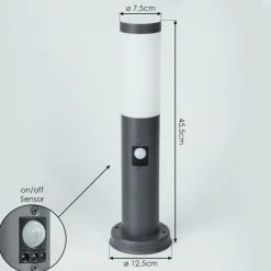 hofstein Borne lumineuse Sessa Anthracite, 1 lumière, Détecteur de mouvement