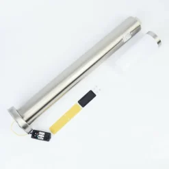 hofstein Borne lumineuse Sessa Nickel mat, 1 lumière, Détecteur de mouvement