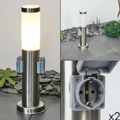 hofstein Borne lumineuse Sessa Nickel mat, 1 lumière