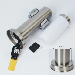 hofstein Borne lumineuse Sessa Nickel mat, 1 lumière