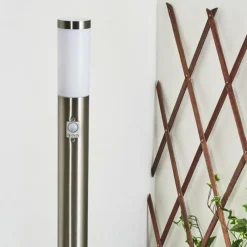 hofstein Borne lumineuse Sessa Nickel mat, 1 lumière, Détecteur de mouvement