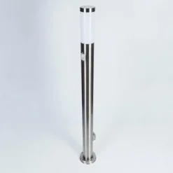 hofstein Borne lumineuse Sessa Nickel mat, 1 lumière, Détecteur de mouvement