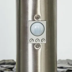 hofstein Borne lumineuse Sessa Nickel mat, 1 lumière, Détecteur de mouvement