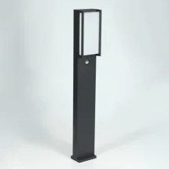 hofstein Borne lumineuse Skove LED Anthracite, 1 lumière, Détecteur de mouvement