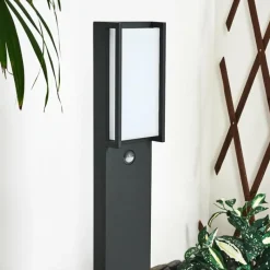hofstein Borne lumineuse Skove LED Anthracite, 1 lumière, Détecteur de mouvement