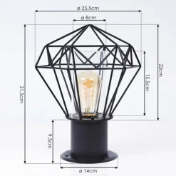 Lampes Vintages & Rétros-hofstein Borne lumineuse Solda Noir, 1 lumière