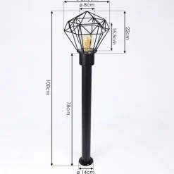 hofstein Borne lumineuse Solda Noir, 1 lumière