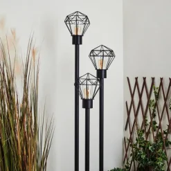 hofstein Borne lumineuse Solda Noir, 3 lumières