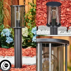 Suspension Verre Fumé-hofstein Borne lumineuse Sumalao Noir, 1 lumière