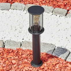 Suspension Verre Fumé-hofstein Borne lumineuse Sumalao Noir, 1 lumière