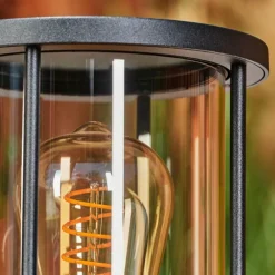 Suspension Verre Fumé-hofstein Borne lumineuse Sumalao Noir, 1 lumière