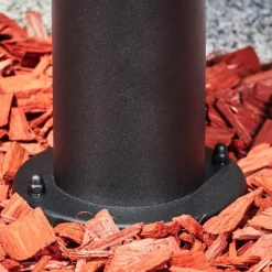 Suspension Verre Fumé-hofstein Borne lumineuse Sumalao Noir, 1 lumière, Détecteur de mouvement