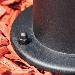 Suspension Verre Fumé-hofstein Borne lumineuse Sumalao Noir, 1 lumière, Détecteur de mouvement