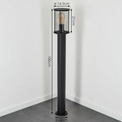 hofstein Borne lumineuse Sumalao Noir, 1 lumière