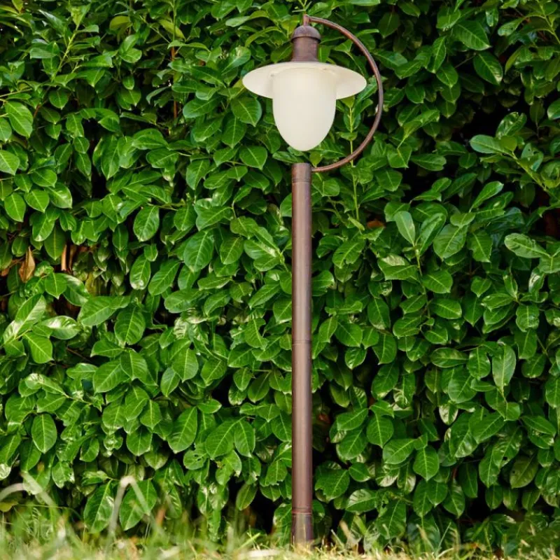 Luminaires Rustiques-hofstein Borne lumineuse Surnu Brun, Rouille, 1 lumière