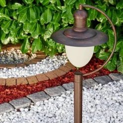 Luminaires Rustiques-hofstein Borne lumineuse Surnu Brun, Rouille, 1 lumière