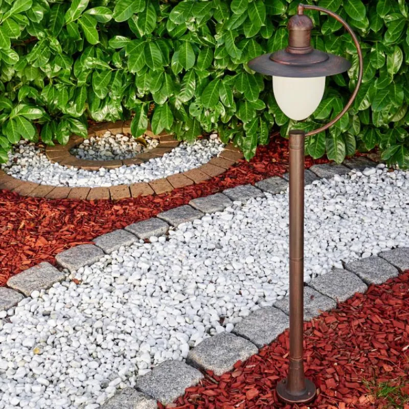 Luminaires Rustiques-hofstein Borne lumineuse Surnu Brun, Rouille, 1 lumière