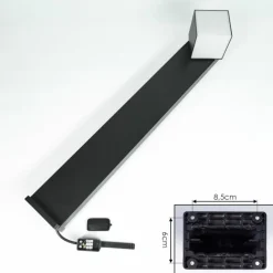 hofstein Borne lumineuse Swanek LED Noir, 1 lumière