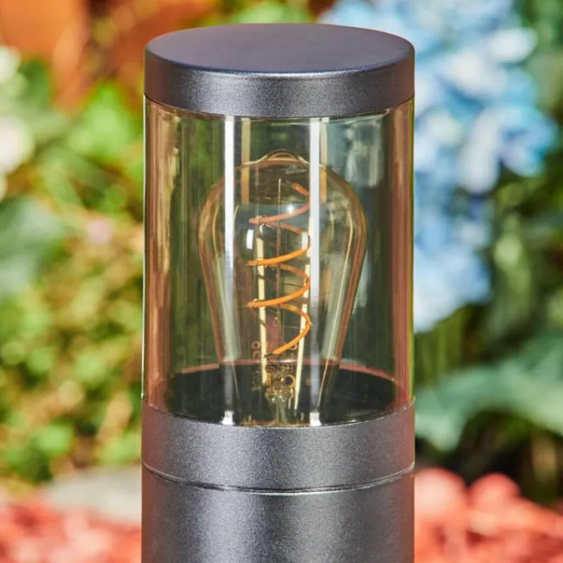 Suspension Verre Fumé-hofstein Borne lumineuse Tolsona Noir, 1 lumière